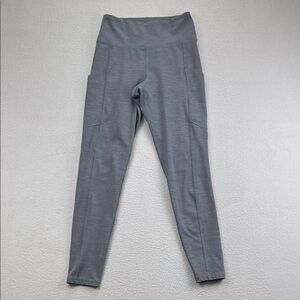 American Eagle Charcoal Gray Pocket High Waist Curvy Women’s Leggings Size Small